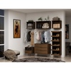Manhattan Comfort Rockefeller 6-Piece Full Open Closet Wardrobe, Brown 144GMC5